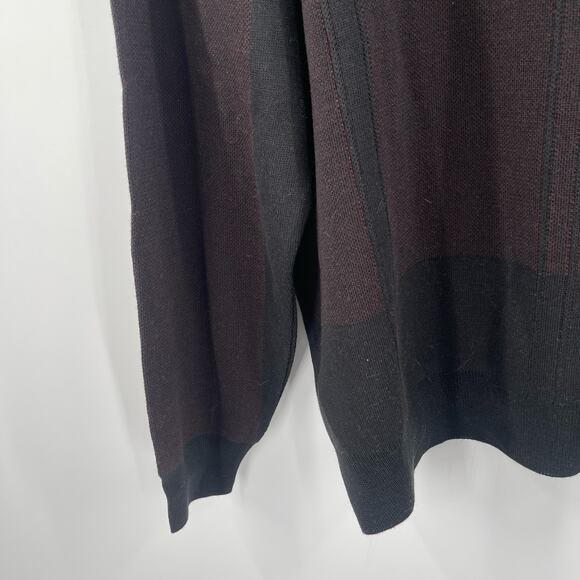 MARCELLO Sweater Extra Large NWT Extra Fine Merino Wool Blend Chocolate Black - Picture 6 of 8